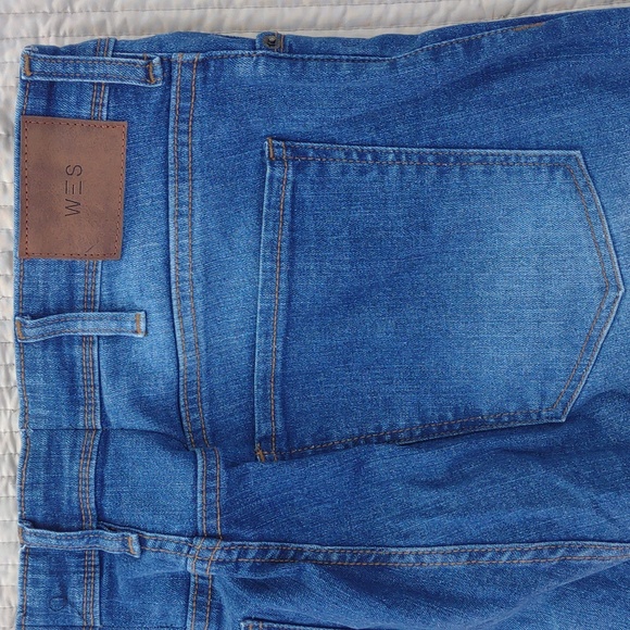 💐WES CASUAL Vintage Blue Denim Relaxed Fit in Medium Wash - Picture 11 of 15